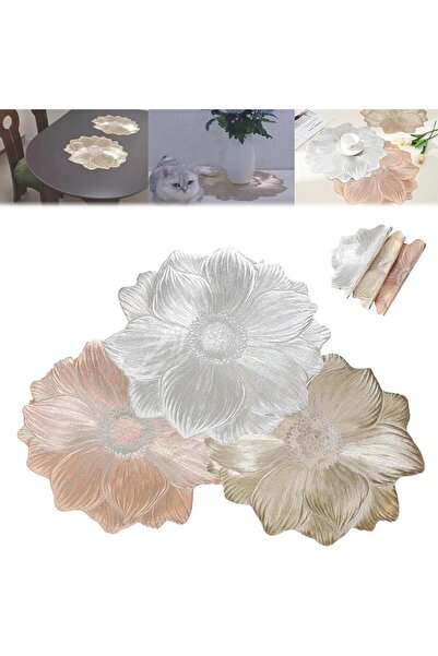 Tazweeq Creative Flower PVC Placemat, Waterproof & Oil-Proof, Thickened, 3D F...