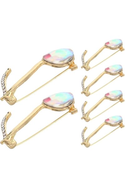 TERRIFI Brooch Pins with Musical Note Design, Decorative Lapel Badge with Rhi...
