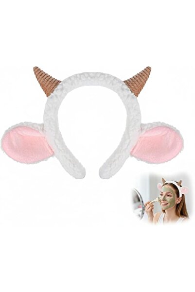 KASTWAVE Animal Headband for Women & Kids, Cute Sheep and Goat Ear Horn Hairb...