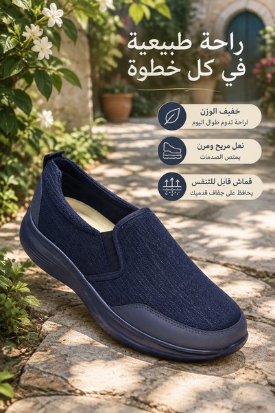 Generic Brand أحذية رجالية كاجوال سهلة الارتداء، مصنوعة من نسيج محبوك يسمح با...