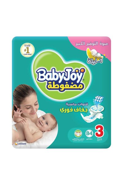 Baby Joy Diaper Size 3 Medium 6-12 kg Giant Pack 84 pcs