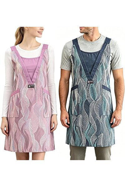 Goodern 2Pcs Crossband Canvas Aprons with Pockets,Durable Multipurpose Unisex...