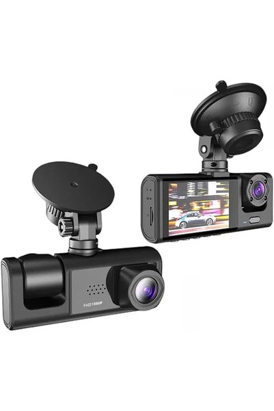 Generic 1080P HD Three Lens Dash Cam with Front, Interior & Rear Camera, Nigh...