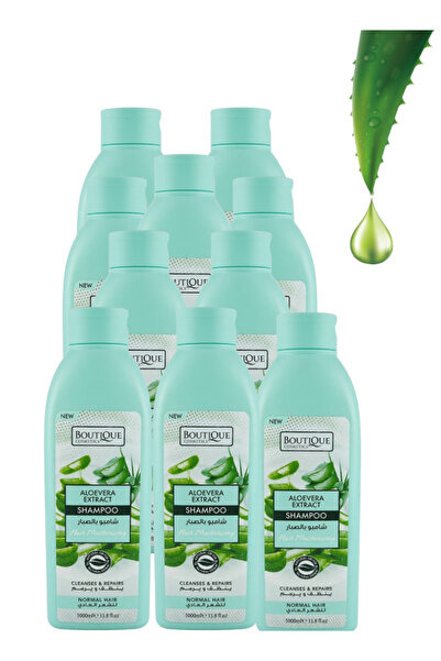 Boutique 10 Pieces Aloevera Extract Shampoo for Normal Hair 1000ML