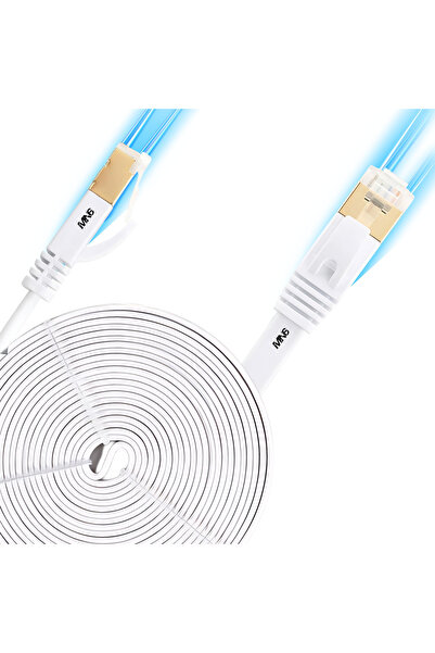 MN6 M112Gm 1 Meter Cat7 Flat Ethernet Internet Cable 10 Gbps 600 Mhz Rj45