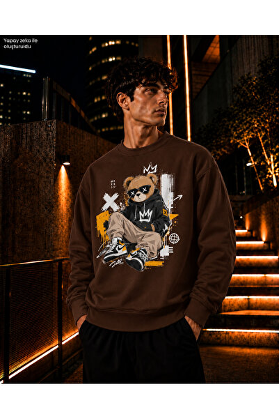 caddekombin Men's Crew Neck Casual Regular Fit Sweatshirt with Glasses and Ho...