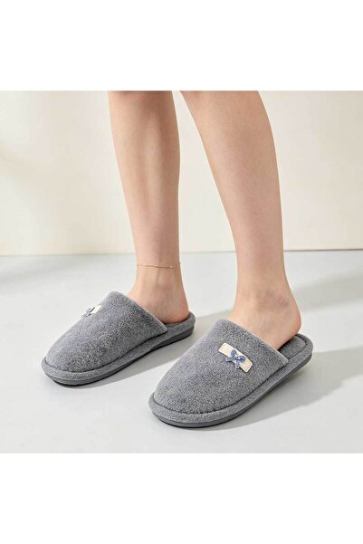 Tmall Papuci de damă căptușiți cu blană, PD1121, Gri