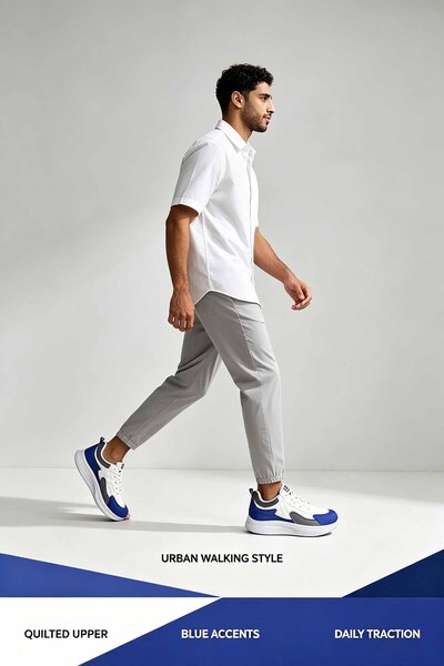 Najd Trend Mall أحذية رياضية مبطنة للرجال، أحذية رياضية ذات سطح منظم، أحذية كاجوال خفيفة الوزن ومبطنة، أحذية رياضية بخياطة دقيقة، برباط