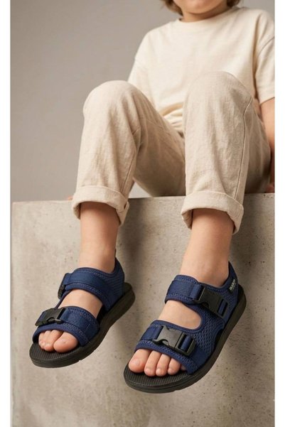 Trendy Moda Orijinal Tam Ortopedi Lacivert Çocuk Sandalet