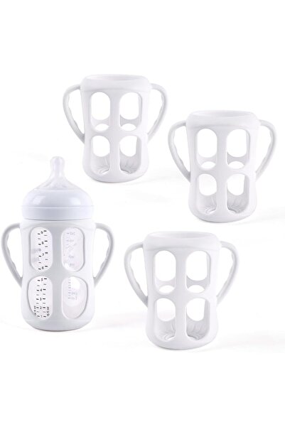 X SPRING Baby Bottle Handles, 3 PCS Food Grade Silicone Bottle Holder, Compat...