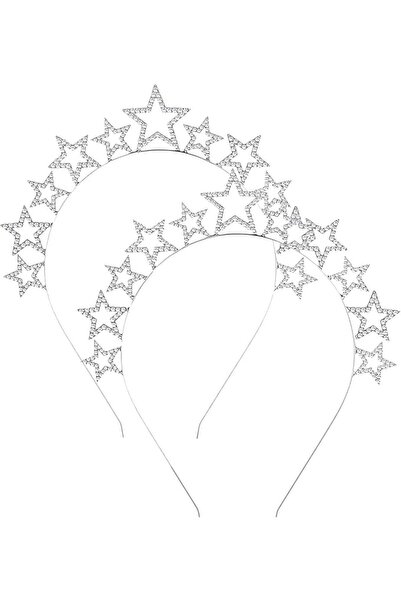 Yelajoy 2 PCS Star Headband,Sparkling Rhinestone Celestial Tiara
