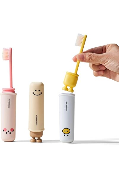 Bukela 3 Count Folding Toothbrush, Built-In Cover with Soft Bristles, Travel ...