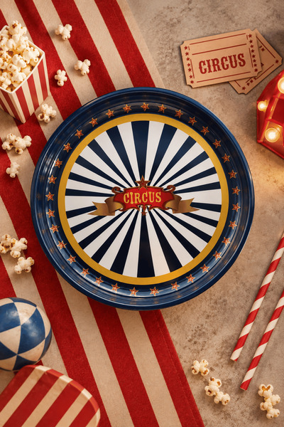 Sarkap Home 26 cm Circus Lacivert Meyve Tabağı