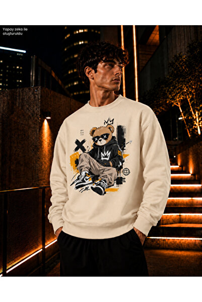 caddekombin Men's Crew Neck Casual Regular Fit Sweatshirt with Glasses and Ho...