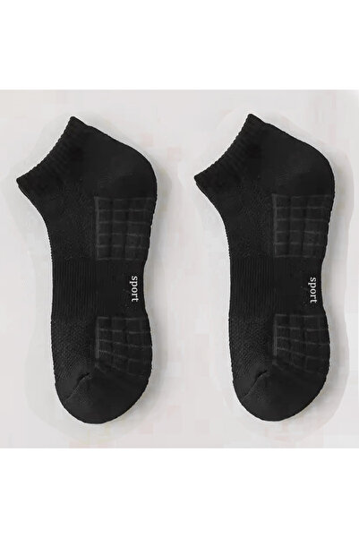 Choice Short Socks Black Men's Thick Bottom Sweat Absorbing and Breathable Sp...