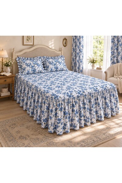 shules collection Vintage Spring Trace – Blue Spring Branch Patterned Elastic...
