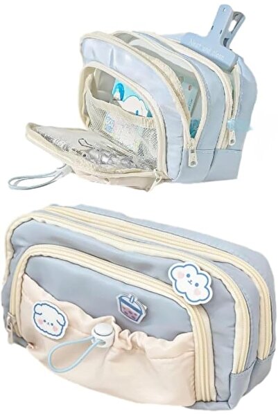 KASTWAVE Pencil Case for Girls, Large Capacity Cute Aesthetic Pouch with Kawa...