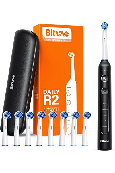 Bitvae R2 Rotating Electric Toothbrush for Adults with 8 Brush Heads, Travel ...