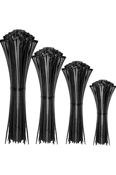 Yelajoy Cable Zip Ties (400 Pack) – Black Assorted Sizes 12+8+6+4 Inch, Self-...