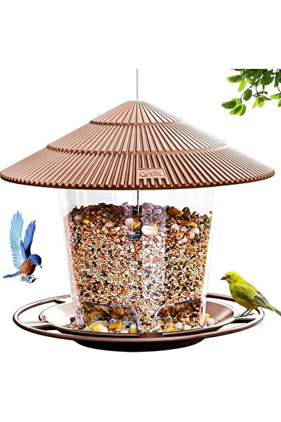 GENERAL Hanizi Hanging Bird Feeder Squirrel Proof for Outdoor Wild Bird Seed,...
