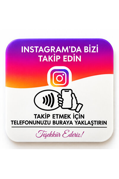 fysmart NFC Takip Kartı – Telefona Dokundurarak Sosyal Medya Profiline Yönlen...