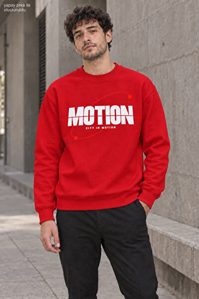 caddekombin Men's Motion City in Motion Written Crew Neck Casual Regular Fit ...