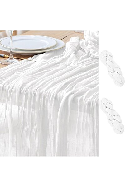 GENERAL Cheesecloth Table Runner 90x400 cm (13FT) Boho Rustic Wedding Decor -...