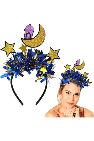 GENERAL Ramadan Decor Headbands, Eid Party Hair Accessories, Glitter Ramdan P...