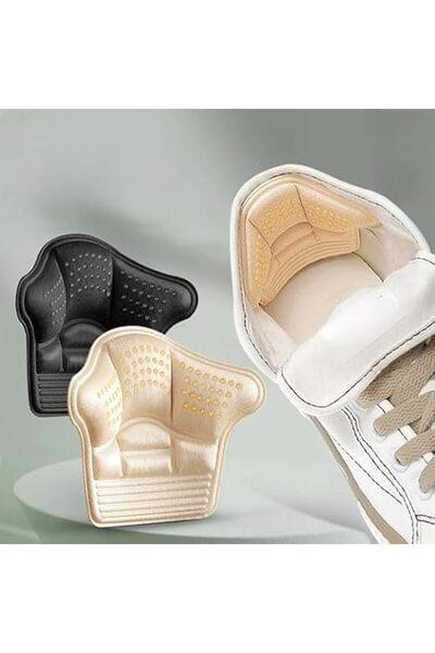 GENERAL 4 Pairs Self-Adhesive Heel Cushion Pads, Anti-Slip Shoe Inserts for L...