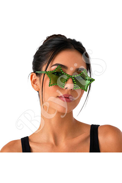 BeySüS Party Glasses Stoned Star Green