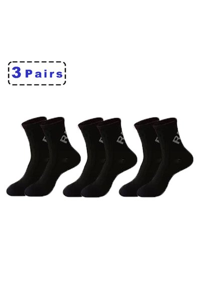 Choice 3 black 1/3 Pair Of Running Socks For Men And Women, Short Tube Towel ...