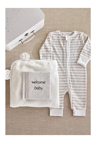 THE WHITE COMPANY Organic Cotton Newborn Baby Romper Gift Set