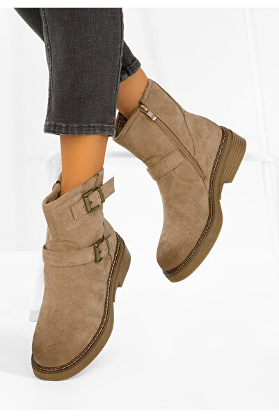 B T Shoes Γυναικείες ψηλές μπότες Ισαμπέλια χακί