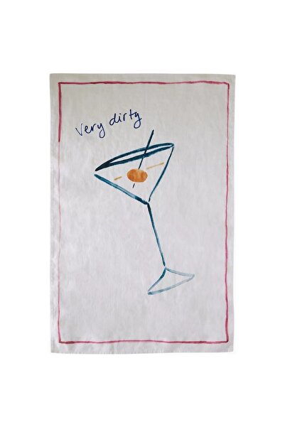 Anthropologie Dinette Stone Washed Linen Kitchen Towel