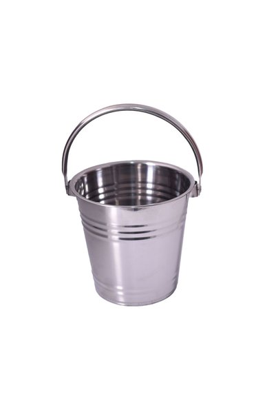 Generic Silver Stainless Steel Bucket 14 x 14 x 13cm
