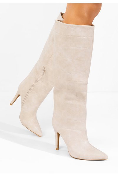 B T Shoes Cizme cu toc subtire Zariana V2 bej