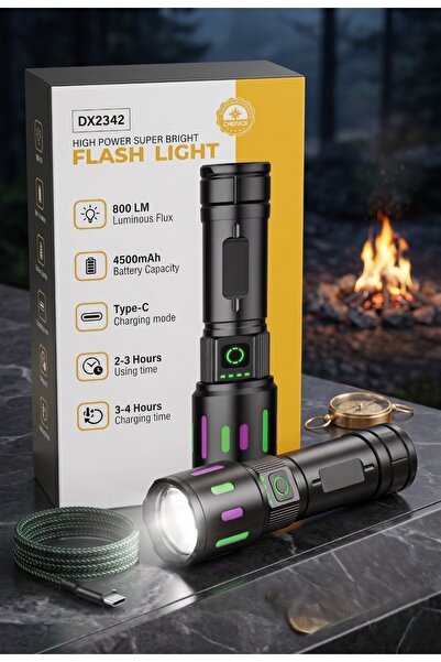 Primo Plus مصباح يدوي قوي وفائق السطوع DX2342 بقوة 800 لومن - بطارية 4500 ملل...