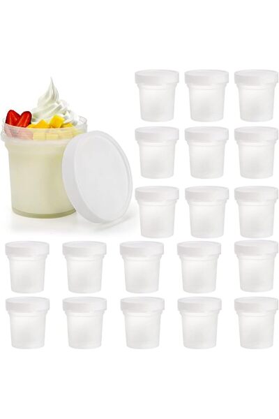 NALACAL 20Pcs Ice Cream Containers, 300ml Food Storage Containers with Lids, ...