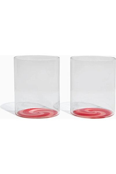Fazeek Patterned Handmade Set of 2 Glass Cups
