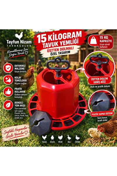 15 KG Tavuk Yemliği – Pratik ve Dayanıklı