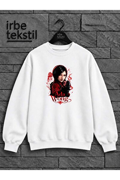 RESİDENT EVİL ADA WONG Baskılı Ünisex Penye Sweatshirt