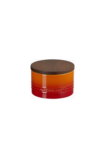 Le Creuset Signature Ceramic Luxury Design Storage Container with Acacia Lid