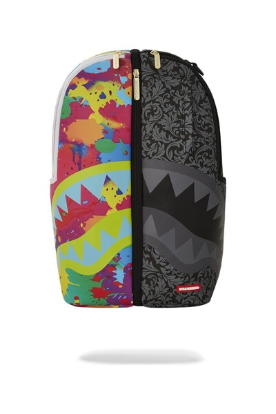 Sprayground 1 OFF Bags Split Sırt Çantası, %100 PVC, Altın Fermuarlı, Kadife ...