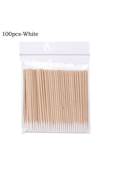Choice White A-100 Pcs 100/300/500Pcs Disposable Wood Cotton Swab Double Head...