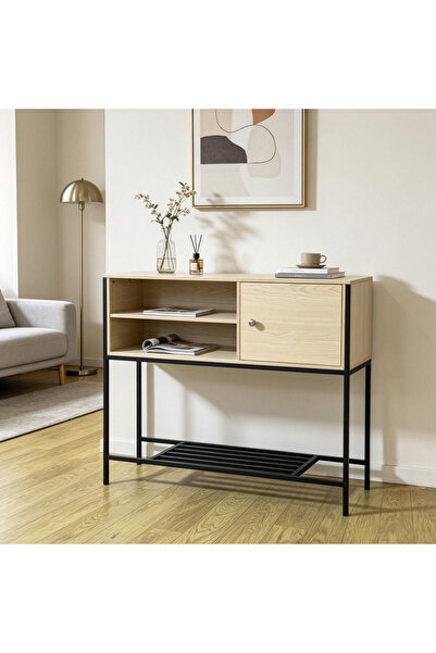 RahaShop 100 * 30 * 80cm Coffee Corner with Storage, Buffet Cabinet Kitchen S...