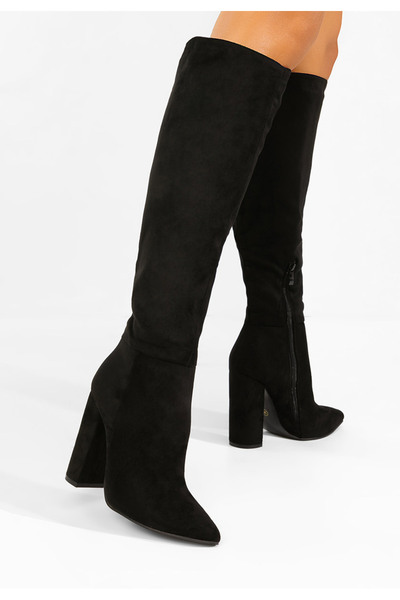 B T Shoes Knee-High Boots - Black - Block