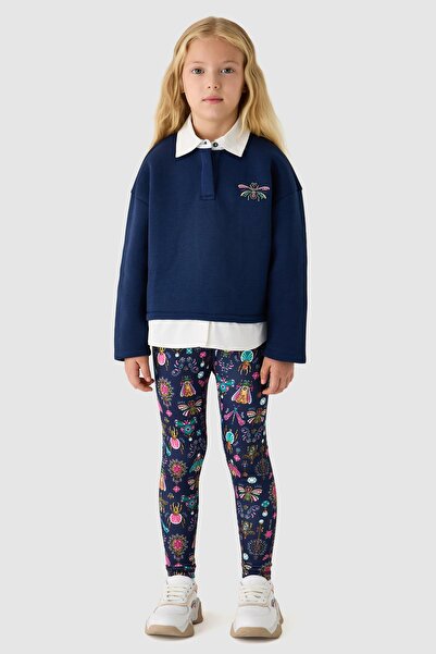Tyess Kız Çocuk Lacivert Sweatshirt
