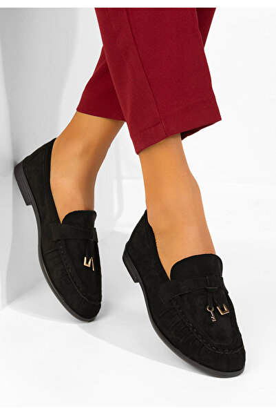 B T Shoes Γυναικεία μοκασίνια Soliene μαύρα