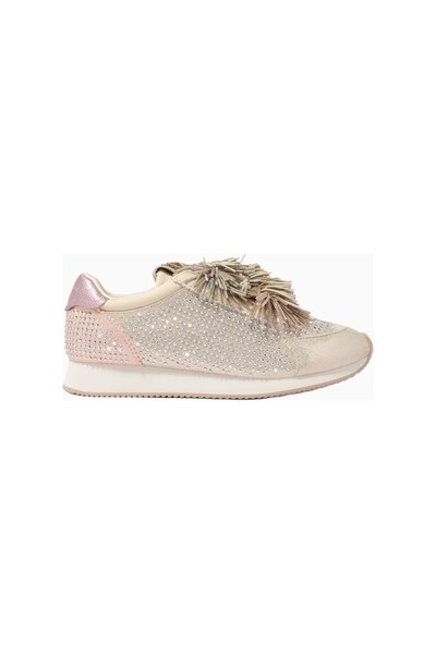 Kurt Geiger Islington Pompom Suede Luxury Design Women's Sneakers