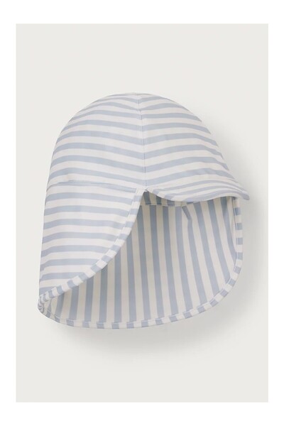 THE WHITE COMPANY قبعة بحر مخططة للأطفال بعامل حماية من الشمس UPF 50+ على الو...